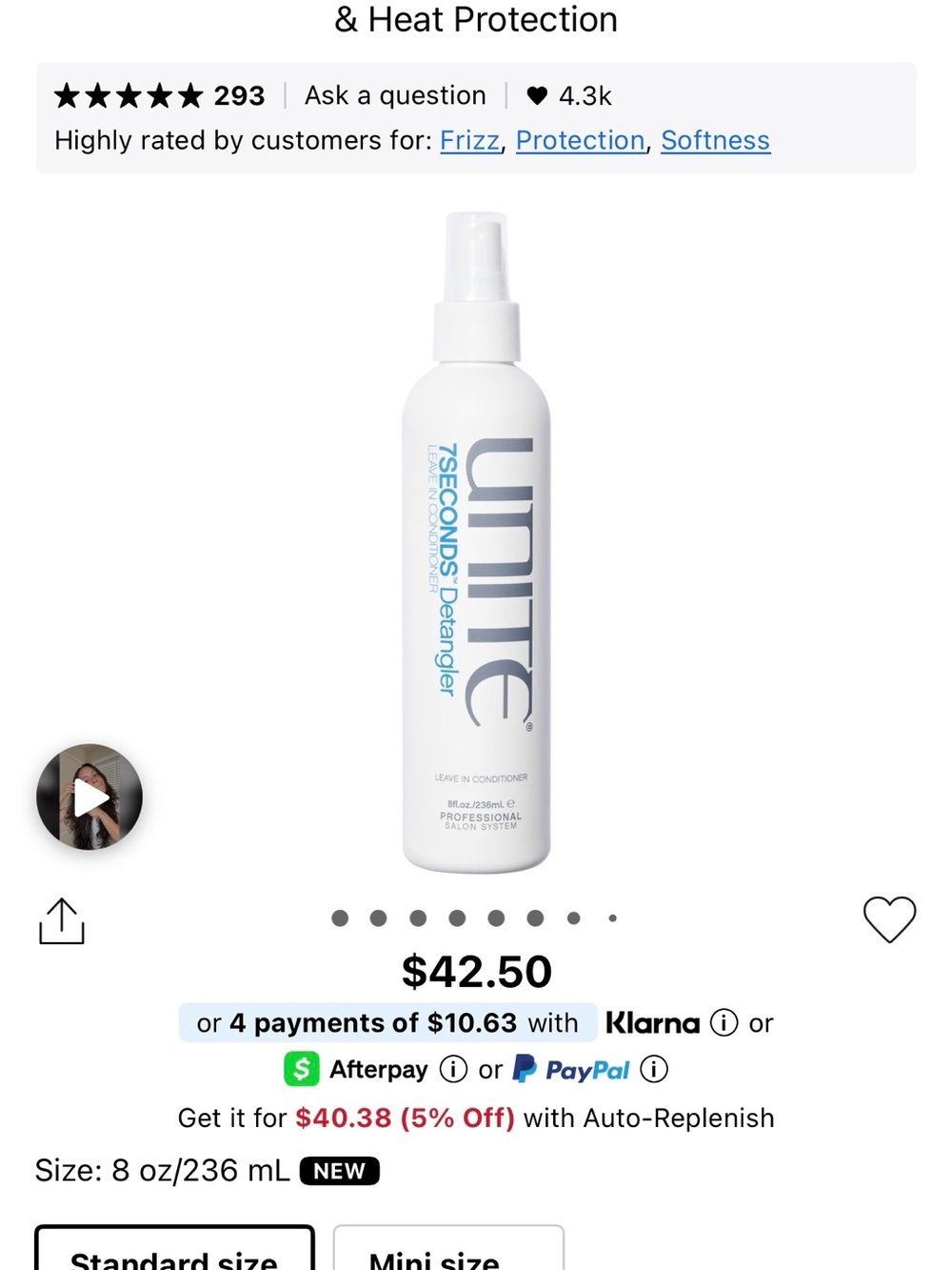 UNITE 7SECONDS Detangler Leave-In Conditioner Spray